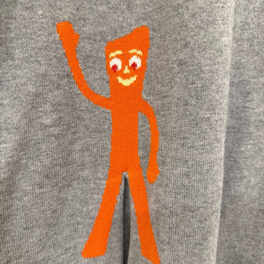 Lisa Todd Gray and Orange Crew Neck Sweater - Picture 2 of 6